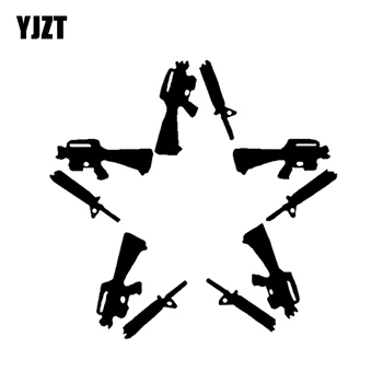 YJZT 15*14.6 CM Najlepších Pentagram Auto Nálepky Čierna/Strieborná Vinyl Nárazníka Okno Zbraň Dekorácie C12-0229