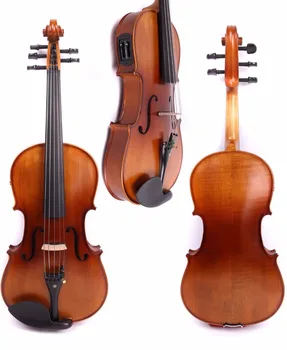16-Palcové Elektrické viola 5 string Smrek hore Javor späť eben časti Viola Prípade Luk
