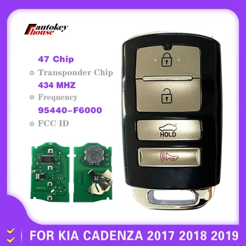 Aftermarket 433MHz ID47 Čip 4Button Smart Key Pre Kia Cadenza 2017-2019 Diaľkové Auto zadanie Kľúča 95440F6000 051156 FCCID TQ8FOB4F10