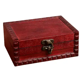 Móda Úložný Box Obdĺžnikový Šperky Box Leštené Prenosné Drevený Náramok Malá Darčeková Krabička Opakovane