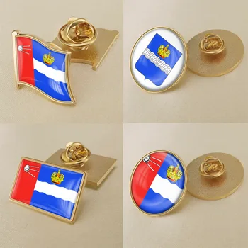 Erbom kalužská Oblasť ruskej Federácie Vlajka Preklopke Kolíky Broochs Odznaky