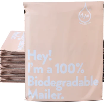 50pcs Beige100% D2W Biologicky Kuriér Taška Organizátor Eco Kuriérska Tašky Poly Odosielateľov Tesnenie Poštovú Obálku Dodávky Taška