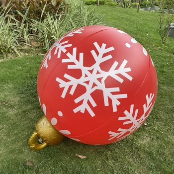 60 cm Veľké Vianočné Gule, Ozdoby na Vianočný Stromček Vonkajšie Atmosféru Iatable Baubles Hračky Pre Domáce Darček Loptu Ornament