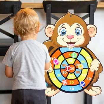 Vonkajšie Hračky Montessori Dart Board Cieľ Sticky Loptu Športové Hry Hračky Pre Deti 4 Až 6 Rokov Dieťa Krytý Dievčatá Chlapci Gif