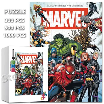 Marvel Avengers Superhrdina Komické Skladačka Puzzle, Kapitán Amerika, Hulk Iron Man Spiderman Puzzle Vzdelávacie Hračky, Vianočné Darčeky
