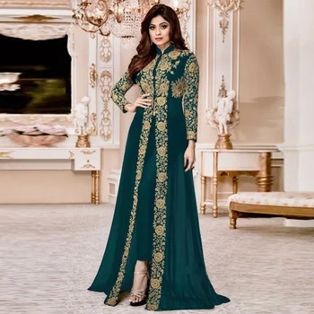 Saudská Arabské Moslimské Dlhé Sukne Vintage Etnických Nášivka Vytlačené Šľachtických Žien Vyhovovali Abaya Pakistanskej Islamskej Dlhé Sukne Oblek