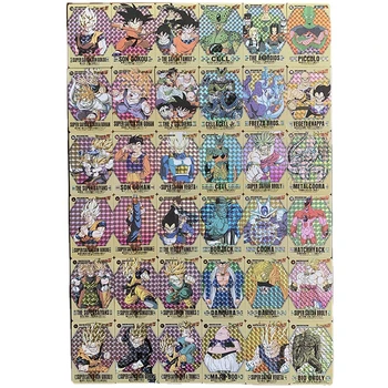 36pcs Dragon Ball Super Anime Animáciu Série Hier, Vzácne Flash Deti Zbierku Hračiek Vianočný Darček k Narodeninám Kolekcie Flash
