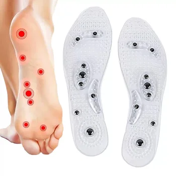 Unisex Magnetické Masážne Vložky Nohy Akupresúra Obuvi Podložky Terapia Chudnutie Vložky pre chudnutie Transparentné Foot masáž