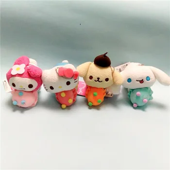 Kawaii Sanrio Hello Kitty Moje Melódie Cinnamoroll Pompompurin Lete Zmrzlinu Kolekcie Bábika Plyšový Cartoon Dekorácie Prívesok