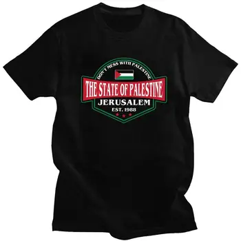 Palestínskych Mužov Tričko Pre-zmenšiť Bavlna Tee Topy Palestíny Vlasteneckej Tričko Krátke Rukávy Novinka T-shirt Darček
