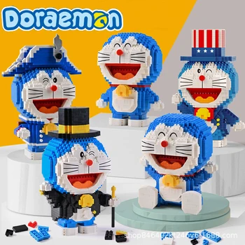 2022 Nové Anime Doraemon Mačka Model Micro Stavebné kamene, Tehly DIY Robot Auta Údaje Nastaviť Hračky pre Deti Darček