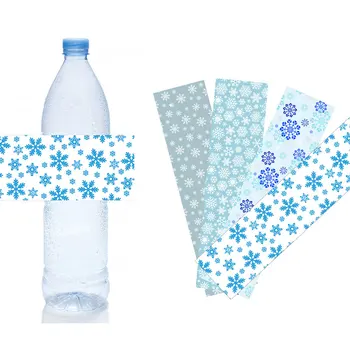 10pcs Happy Birthday Jungle Safari Fľaša na Vodu Štítok Snowflake Mrazené Fľaša na Vodu Nálepky Party Dekorácie Baby Sprcha Deti