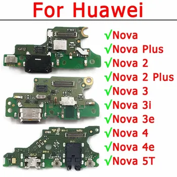 Originálne Usb Konektor Pre Huawei Nova 3e 3i 3 2 Plus 5T 4e 4 Poplatok Rada Nabíjací Port Pcb Páse s nástrojmi Zásuvky Náhradné Diely Doska