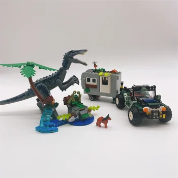 Jurský Sveta Dinosaurov 11335 Pokladu Baryonyx Offroader Model Tehly, Stavebné Bloky, Chlapci Dieťa S 4 Bábiky 75935