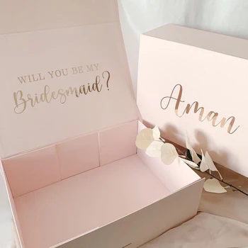 Personalizované Luxusné Bridesmaid, Návrh Box Vlastné Svadobný Dar Okno S Názvom Darčeka Pre Narodeniny, Vianoce Darčeka Sliepky Strany