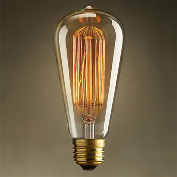 Vintage Edison Žiarovka E27 Retro Lampa ST64 Žiarovka 220v Žiarovka 40 W 60 W Žiarovky Teplá Biela Lightbulbs