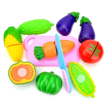 6Pc/set Plastové Kuchyňa Potravín, Ovocia, Zeleniny, Rezanie Hračky Variť Cosplay Vzdelávacie Bezpečnosť Detí Kuchyňa Hračky Pre Deti,