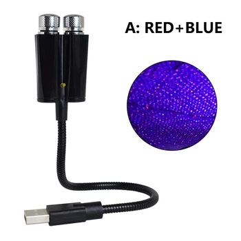 Auto Strechy Star Projektor Svetlo USB LED Hviezdne Nebo Atmosféru Noc Výzdoba Auto Prenosné Galaxy pre Spálne Strany Home Decor