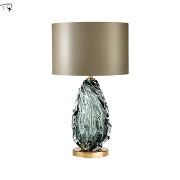 Americké Luxusné Hladené stolná Lampa Dizajnér Post-moderné Crystal Stôl Svetlo Obývacia/Model Izba Posteli Domova konferenčné Stolíky Bar