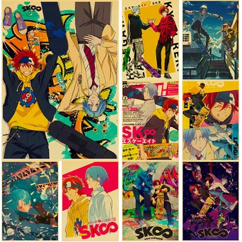 Horúce Najnovší Trend Anime Nekonečné Skateboard Charakter Plagát Retro Kraft Papier Retro HD Vytlačí Domova Maľovanie na Stenu, Samolepky