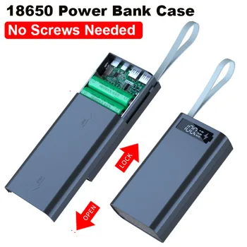 12*18650 Batérie Úložný Box PD QC3.0 Rýchlo Nabiť Power Bank Box Prípade DIY 10W Rýchle Bezdrôtové Nabíjanie 18650 Batérie, Držiak na Okno