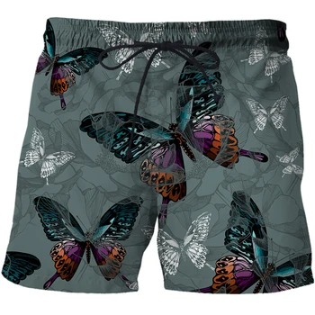 Nový Krásny motýľ 3D Tlač pánske Plážové Šortky v Lete Plávať Šortky Módne Osobnosti Muži Plávanie Šachty Mori Hrať Chlapec 2021