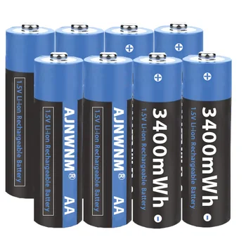 1.5 V AA Nabíjateľné Batérie 3400mWh Nabíjateľnú Batériu AA 1,5 V pre Radič Fotoaparát AA 1,5 V Nabíjateľnú Batériu AA 1,5 V