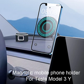 Magnetické Telefón Držiak Pre Tesla Model 3 Y Magnet Mount Mobile Mobilný Telefón Stojan Smartphone Pilier