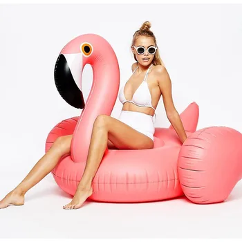 Pre Dospelých, Bazén 60 Palcov Nafukovacie Obrie ružové Zlato Flamingo Swan Jazda-na Letné Hračky, Bazén Hry, Vodné Matrace Plavákov