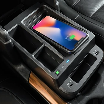 15W QI auto bezdrôtovú nabíjačku rýchlo nabíjačka mobilný telefón, nabíjačku plnenie pad panel pre Honda CRV CR-V roku 2017 2018 2019 2020 2021