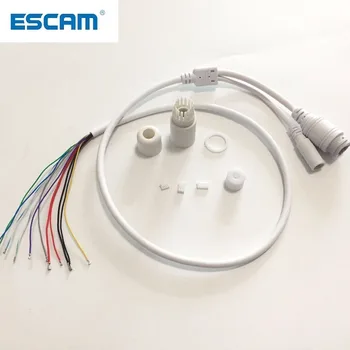 ESCAM CCTV IP POE Siete WiFi HD Kamera PCB Modul video moc Poveternostným vplyvom POE Kábel RJ45 žena & DC male Biele