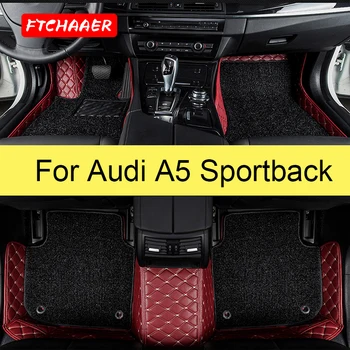 FTCHAAER Auto Podlahové Rohože Pre Audi A5 Sportback 4-Dverové Quattro Nohy Coche Príslušenstvo, Auto Koberce