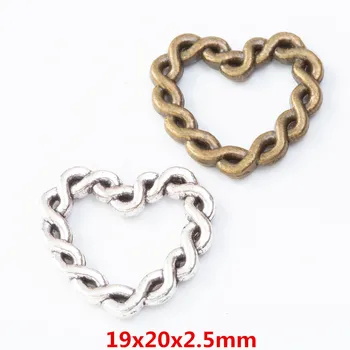 35 kusov retro kovové zliatiny zinku Láska Prívesok pre DIY handmade šperkov náhrdelník, takže 8018
