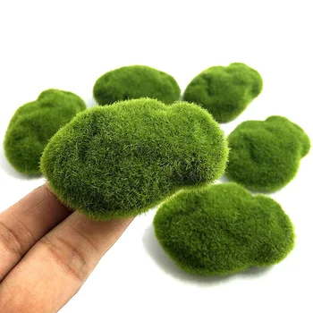 4 Veľkosť Umelej Peny Green Moss Rastliny Micro Krajiny Trávy Kamenný Obrázok Miniatúrne Simulácia Víla, Záhradné Dekorácie Príslu