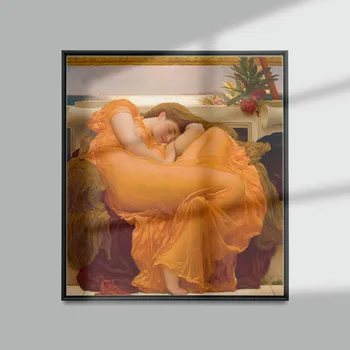 Frederic Leighton Výstavy Múzeum Tlače Umenie Antického Plagát Horiace Júna Plátno Na Maľovanie Spí Žena Samolepky Na Stenu Dekor