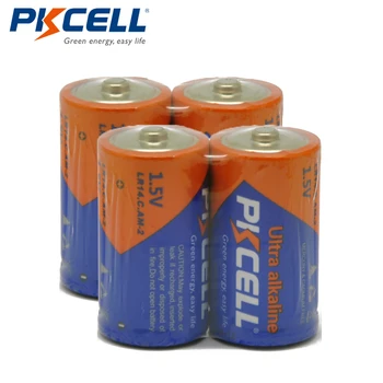 4pcs/veľa PKCELL C LR14 Batérie AM2 CMN1400 E93 Super Alkalické Batérie 1,5 v Pre Detektor Dymu LED Svetlá Holiaci strojček Bezdrôtové