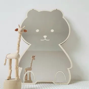 Nordic Králik Medveď Tvarované Zrkadlo Cartoon Akryl Zrkadlá Ploche Ozdoby, Baby, Deti Miestnosti Dekorácie Domova Foto Rekvizity
