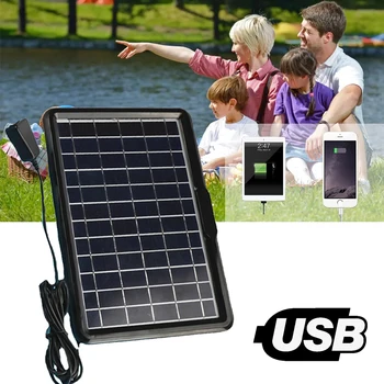 Skutočný Výkon 15W Solárny Panel 6V Nabíjačku s Držiakom Napätie Stabilizátor, USB 3M Line Vonkajšie Solárne Napájanie Bezpečné Nabíjanie pre IPhone Pod