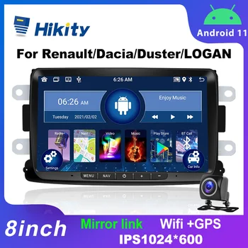 Hikity 2 Din Android 11 autorádia Pre Renault Dacia LOGAN Sandero Toaletný Lodgy Lada Xray Captur GPS Navigácie Multimediálny Prehrávač