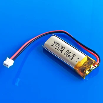 501235 3,7 V 180mAh lítium-polymérová nabíjateľná lipo batérie JST ZH 1,5 mm konektor 2pin pre MP3 bluetooth headset video pero