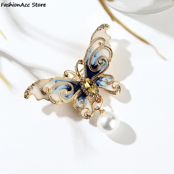 Crystal Motýľ Brošne Vysokej Kvality Kamienkami Crystal Motýľ Brošne Kolíky Ženy Módne Šperky