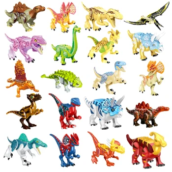 Jurský Dinosaura Stavebné Bloky Tyrannosaurus Rex Triceratops Živočíšneho Sveta Model Tehly Hračky Pre Deti Detský Vianočné Darčeky