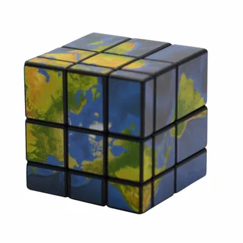 3x3x3 Zrkadlo Bloky Mapu Nálepky Magic Cube Puzzle Rýchlosť Kocka 57mm