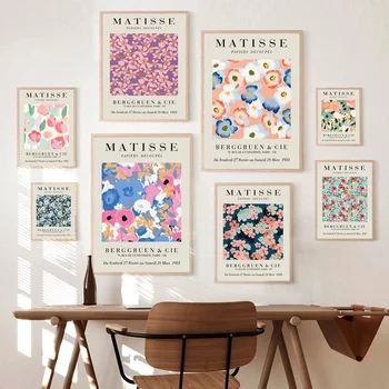 Matisse Vintage Ružové Pastelové Farby Kvetov Trhu Wall Art Plátno Na Maľovanie Nordic Plagáty A Vytlačí Obývacia Izba Dekor Obrázky