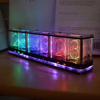 P82D DIY Sady RGB LED Napodobniť Svietiť Trubice Hodiny LED Hudba Spektra pre Čas Trubice Nočné svetlo Plné Farby RGB Domáce Dekorácie Darček