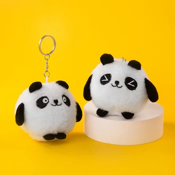 Roztomilé Plyšové Panda Hračka Bábika Keychain Vysokej Kvality Prívesok Batoh Keyring Najlepší Priateľ Charms Auto Keychain Veľkoobchod Pár Darček