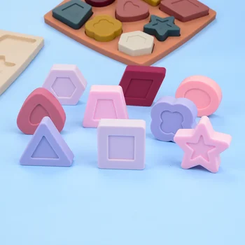 Silikónové Puzzle Stavebné Bloky Puzzle Matka Darček Dieťa Vzdelávacie Hračky Montáž Dieťa Spojov Hry