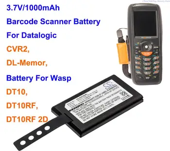 Cameron Čínsko 1000mAh Čiarových kódov Batérie 94ACC1368 pre Datalogic CVR2, DL-Memor, Pre Osy DT10, DT10RF, DT10RF 2D