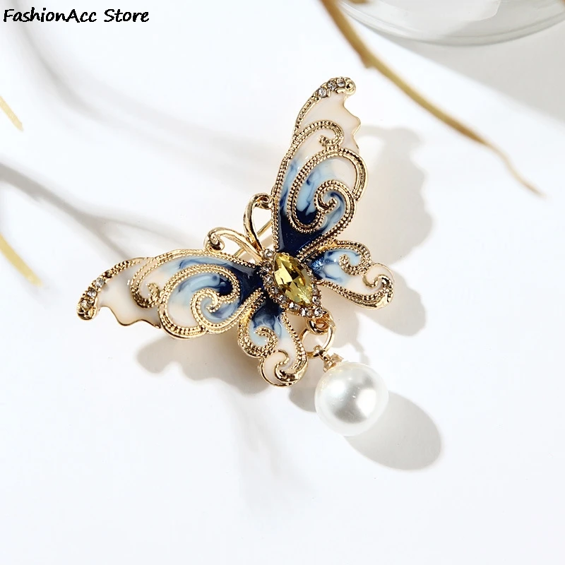 Crystal Motýľ Brošne Vysokej Kvality Kamienkami Crystal Motýľ Brošne Kolíky Ženy Módne Šperky